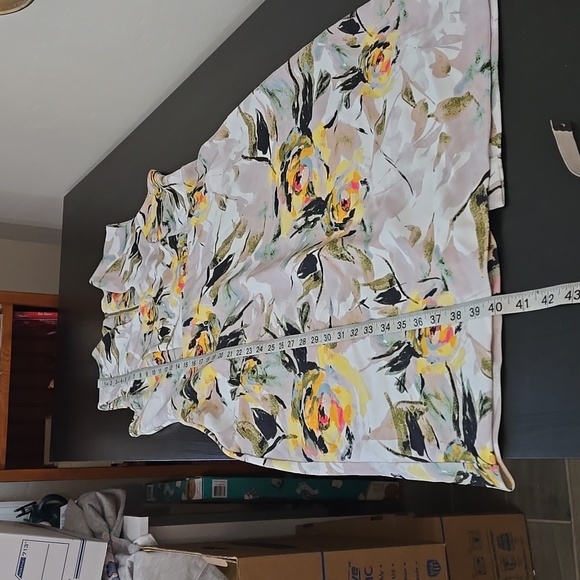 Nina Leonard Abstract U Neck Sleeveless Sheath Dress Cream Gray White Si… - Picture 12 of 12